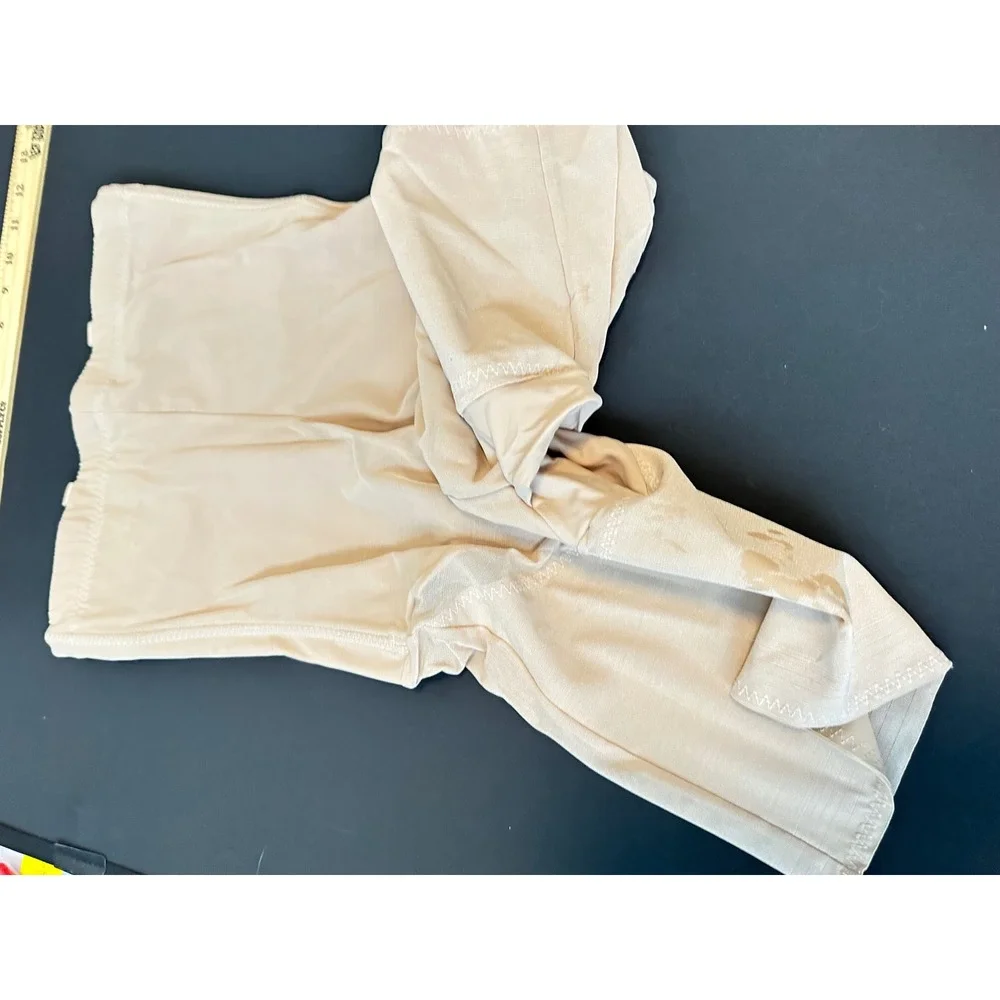 Womens‎ High Waisted Shapewear Shorts Beige Nude Tummy Control Mid Thigh Slimmer